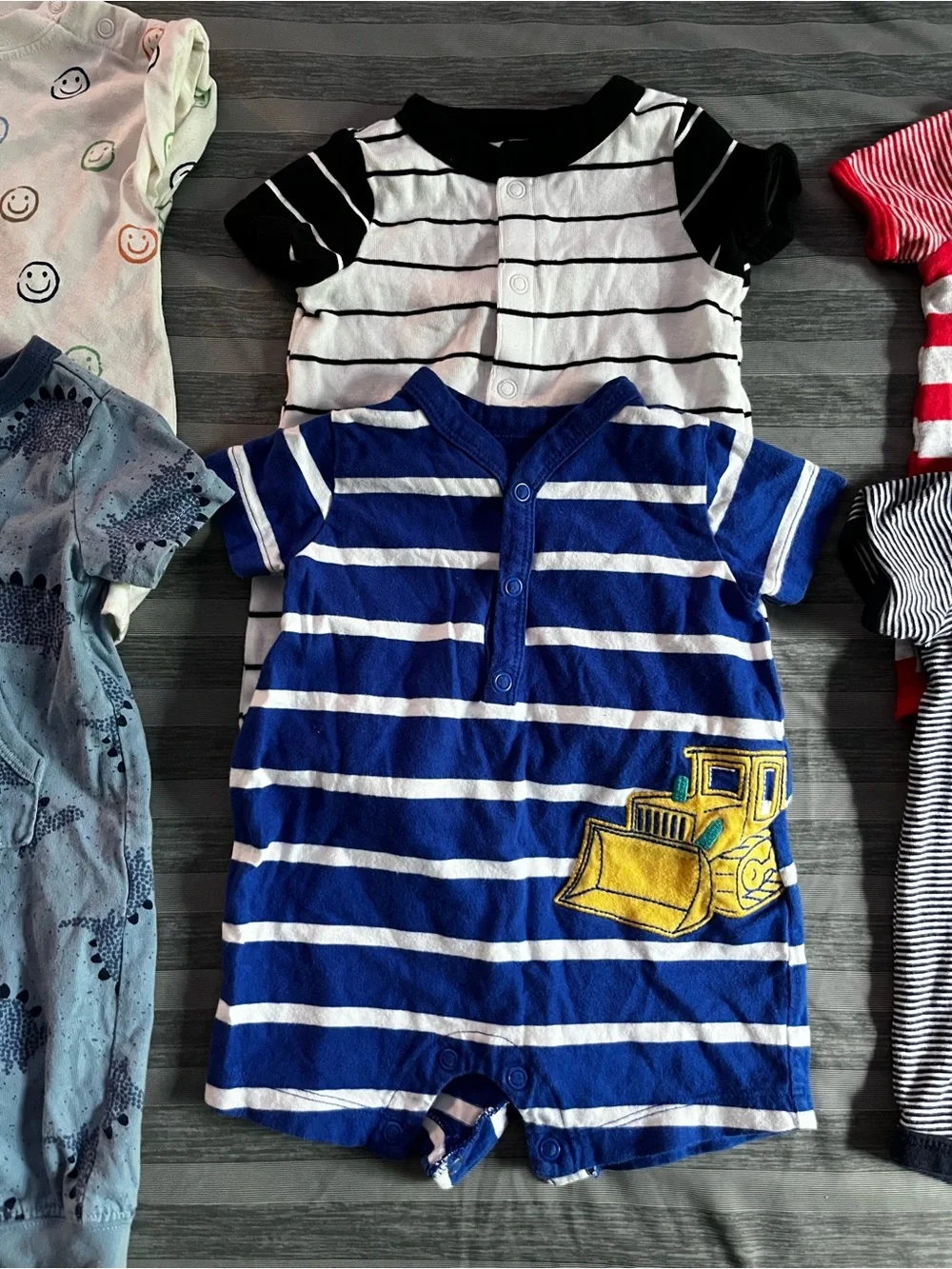 6 Piece Baby Boy Romper’s (0-3 M)